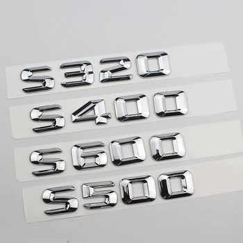 3D ABS Хромирани Букви Емблема на Багажника на Колата Икона S320 S350 S400 S450 S500 S550 S580 S600 Лого За Mercedes S W222 W223 Аксесоари