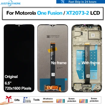 Оригиналът е За Motorola One Fusion XT2073-2 Pantalla LCD Дисплей Тъчпад Екран Дигитайзер, Монтаж Смяна на Аксесоари, резервни Части