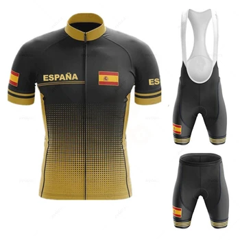 Испания Колоездене Джърси 2022 Екип 19D Лигавник Комплект Велосипедна Облекло Ropa Ciclism Велосипедна Облекло Мъжки Къс Майо Culotte Ciclismo