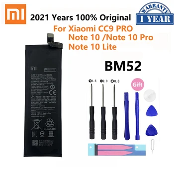 100% Оригинален BM52 5260 mah Батерия За Телефон Xiaomi Mi Note 10 Lite/Note 10 Pro/CC9pro CC9 Pro Сменяеми Батерии Bateria
