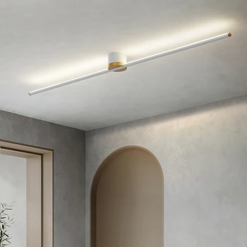Минималистичен однолинейный тавана лампа с дълга ивица, хол, спалня, монтиран на стената линейна лампа, проход, съвременни минималистичные led лампи