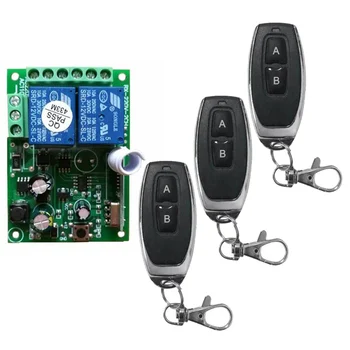 QIACHIP 433 Mhz AC 110-220 Безжична 2CH RF Предавател на Дистанционно Управление Switch + RF Релеен Приемник За Лесно Отваряне на Гаражни врати
