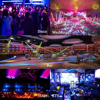 36 Led RGB Сценични Светлини Със Звук DJ Светлини DMX Управление С Дистанционно Управление За Дейности, Шоу, Дискотека Парти Бар Сватба кабелна телевизия 5