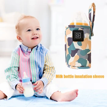 USB Нагревател Бутилки за Хранене на Бебето, Многофункционални Чанти Чанта за Затопляне на кърма, Камуфляжный в Движение, Уличен Зимата за Дома, Пътуване 1