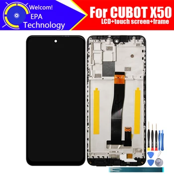 CUBOT X50 LCD дисплей + Тъч екран Дигитайзер + Рамка при Събирането На 100% Оригинален LCD дисплей + Тъч Дигитайзер за CUBOT X50