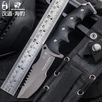 Handao открит нож за оцеляване в къмпинг 440C острието тактически нож за самозащита многофункционален автомобилен преносим нож G10 дръжка