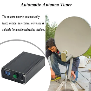ATU-100 Pro + 7X7 1,8-55 Mhz 0,96 Инчов OLED-дисплей 120 W Акумулаторна батерия Антена тунер Автоматична Антена тунер къси вълни антена тунер