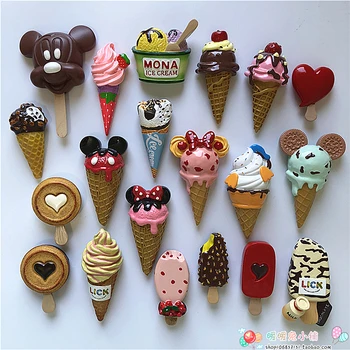 Клубнично-Шоколадов Сладолед Сладолед Popsicle Смола Магнит За Хладилник