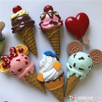 Клубнично-Шоколадов Сладолед Сладолед Popsicle Смола Магнит За Хладилник 4