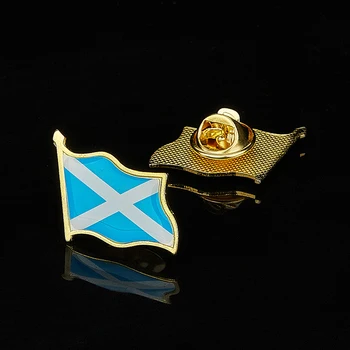 Великобритания Шотландия Флаг На Жени С Ревери Метални Сувенири Шапка, Мъжки Дамски Машущая Епоксидни Емблемата На Патриотизъм/ Брошки 0