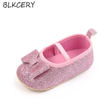 Нова Мода Детски Обувки за бебета Момичета, Розови Обувки с Лъкове, Обувки за Новородено, Обувки Mary Jane, на равна подметка за 1 Година... 5