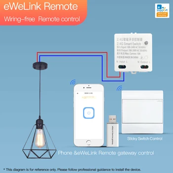 CoRui BASIC-2.4 G Умна Къща RM 2.4 G Модул модификация Smart Switch Smart Life Протокол Bluetooth Управление на приложение eWeLink 2