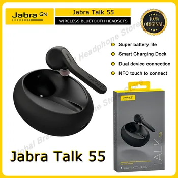 Оригинални Jabra Talk 55 Безжични Bluetooth Слушалки Моно Обаждане Бизнес Слушалки HD Hands Free с Микрофон Слушалки Автомобилни Слушалки