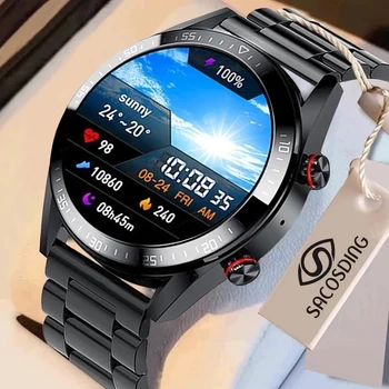 2022 Нови Умни часовници с екран 454*454, Мъжки, които се показват винаги време, Bluetooth, разговори, местната музика, Мъжки Умни часовници За Мъже Huawei, Xiaomi