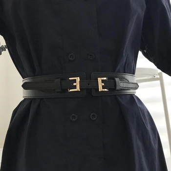 Женски колан модерен широк колан с еластичен ластик на талията еластичен колан на дамско луксозно украшение рокля, сако, пуловер, риза с колан женски x213