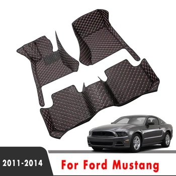 За Ford Mustang През 2014 2013 2012 2011 Автомобилни Постелки Аксесоари За Интериора На Килими По Поръчка Защита Декор Килими Автомобили