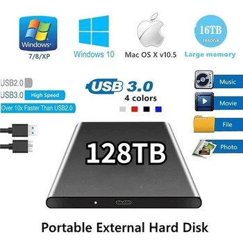 Преносим високоскоростен 500 GB 1 TB И 2 TB SSD 4 TB 8 TB Външен Хард Диск за съхранение на данни USB 3.0 16 TB 32 TB Оригинален Мобилен SSD за Лаптоп