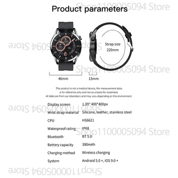 Huawei Watch GT3 Смарт Часовници GT4 Pro Мъжки Android Bluetooth Покана Smartwatch 2022 Смарт Часовници за Iphone Huawei, Xiaomi GT3 pro 5