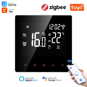 ZigBee Умен Термостат, Температурен Регулатор За Вода/Електрическото Подово Отопление Водна/Газов Котел Работи С Алекса Google Home
