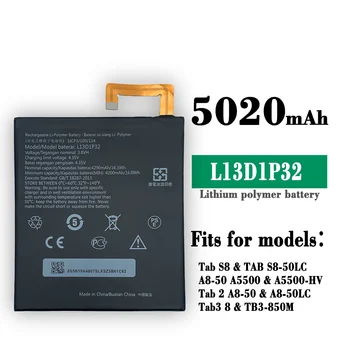Оригинална Батерия L13D1P32 За Lenovo Lepad 8 инча A8-50 A5500 S8-50 Tab 3 TB3-850F TB3-850M Батерия 4290 ма Bateria