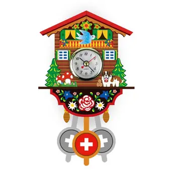 Дървени Стенни Часовници Точен Декоративен Скандинавски Стил Античен Окачен часовник с Аларма за Хол