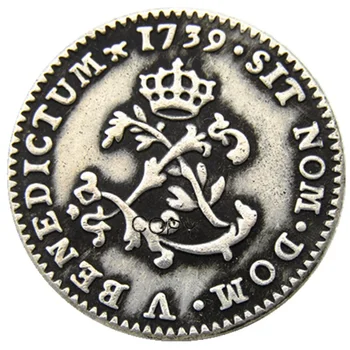 Франция 1739 със сребърно покритие копирни монети (22 мм) 1