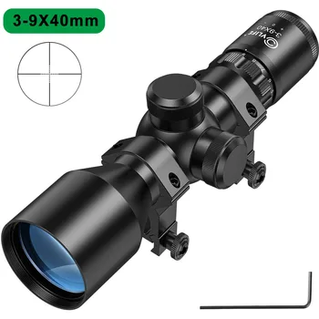 3-9x40 Компактен Ловен Оптичен Мерник с Оптичен Мерник Кръстче Наблюдение на окото снайперист обхват с 20 мм/11 мм Монтиране Picatinny