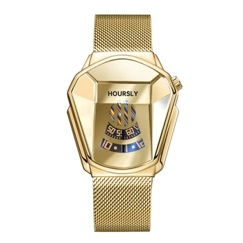 Relojes Hombre 2021 HOURSLY Луксозни Маркови Часовници е от Неръждаема Стомана за Мъже, Водоустойчиви Кристални Ежедневни Мъжки Спортни Heren Horloge Модерен