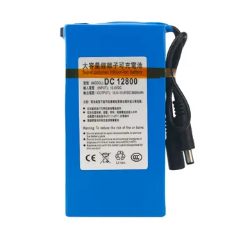 Нов 12 Акумулаторна Батерия 8000 mah DC 12,6 В Акумулаторна литиево-йонна Батерия за Улично Осветителен Уред Led Резервен захранващ Блок + Зарядно Устройство на ЕС 4