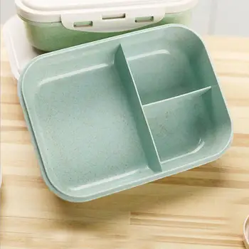 Кутия за съхранение на контейнера плода храна за пикник кутии за обяд Bento кутия за съхранение с лъжица, вилици за деца възрастни 3