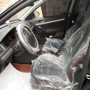 100ШТ за Еднократна употреба и Пластмасови Калъфи За Седалки на Кола на Микробуса Калъф За Колата на Valet Roll Защитен