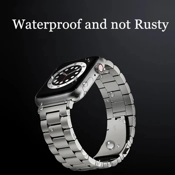 Титан каишка за Apple Watch Band 49 мм 44 мм 42 мм 40 мм, 45 мм, Лесен Каишка от чист Титан за часа iWatch 8 7 6 SE 5 4 Watch Ultra 2
