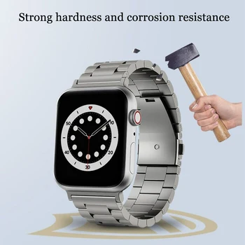 Титан каишка за Apple Watch Band 49 мм 44 мм 42 мм 40 мм, 45 мм, Лесен Каишка от чист Титан за часа iWatch 8 7 6 SE 5 4 Watch Ultra 3
