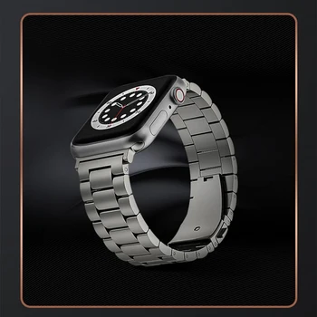 Титан каишка за Apple Watch Band 49 мм 44 мм 42 мм 40 мм, 45 мм, Лесен Каишка от чист Титан за часа iWatch 8 7 6 SE 5 4 Watch Ultra 5