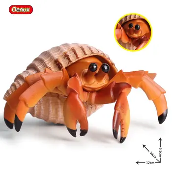 Oenux Океанските Животни Моделиране На Рак-Отшелник Морски Живот Модел На Животински Фигурки Раци Фигурки Колекция От Играчки За Деца Подарък