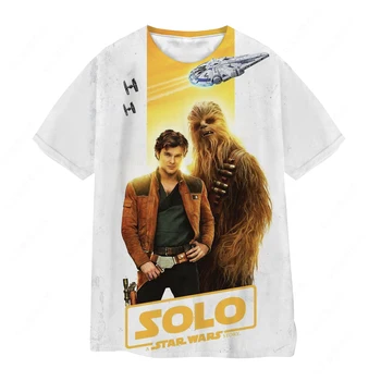 Мъжки Дрехи Solo Star Wars 2021, Нова Лятна Мъжка тениска с Къс ръкав и принтом, тениски с 3D Принтом, Ежедневни Дишащи Модни Тениски