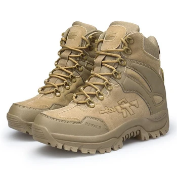 Мъжки Военни Тактически Обувки Градинска Ловни Обувки, Мъжки Армейските Ботильоны за Пустинята Дантела Дишаща Армията Обувки