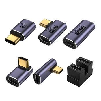 Алуминиева сплав USB C-Type-C Женски-мъжки Адаптер Type-c Адаптери 40 Gbit/s Пренос на данни, Зарядни устройства, Адаптери