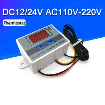 10A 12V 24V 220VAC Цифрова Led температурен Регулатор W3001 За Инкубатор Охлаждащ Елемент Ключ Термостат НПМ Сензор