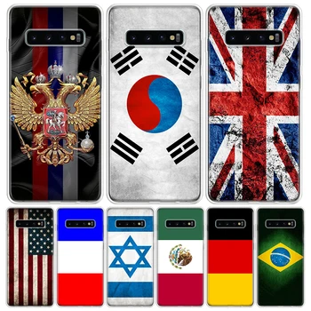 Национален флаг BG FR Великобритания За Samsung Galaxy M21 М31 M32 M51 M52 M12 M30S Калъф за телефон Note 20 10 Ultra Plus 9 8 J4 J6 + J8 Fundas Ca