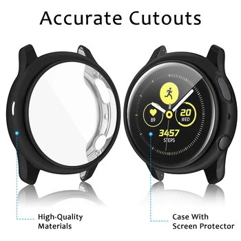Калъф за Samsung Galaxy Watch Active 2 40 мм TPU Броня Протектор на Екрана + фолио Smartwatch Делото 44 мм Samsung Часовници Аксесоари 1