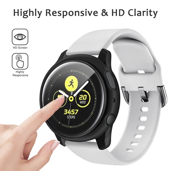 Калъф за Samsung Galaxy Watch Active 2 40 мм TPU Броня Протектор на Екрана + фолио Smartwatch Делото 44 мм Samsung Часовници Аксесоари 2