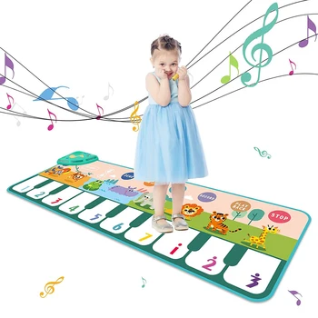110x36 см Музикален килим за Пиано за Деца, Деца, Подови Клавиатура, Танц Подложка с 8 Звуци на животни, Детски Килим, Образователни Играчки