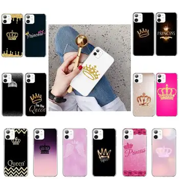 Калъф за телефон Princess crown queen за iPhone 12 11Pro XS MAX XR 7 8 6 Плюс 5 5S SE 12 mini SE2
