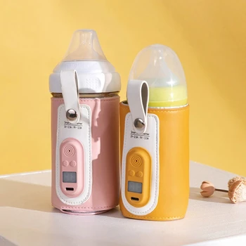 USB Нагревател За Бебешки Шишета Преносим Пътен Нагревател Мляко, Бутилка За Хранене на Бебета Нагревательная Изолационен Капак Термостат Хранително-вкусовата Нагревател Чанта