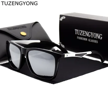TUZENGYONG Маркови Дизайнерски Мъжки Слънчеви Очила Pilot Поляризирани UV400 Мъжки Vintage Слънчеви Очила Женски За Мъже Oculos de sol