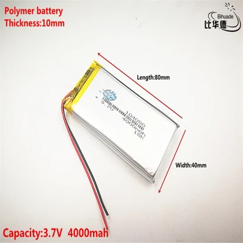 Добра качествена литровата енергийна батерия 3,7 В, 4000 ма 104080 Полимерна литиево-йонна / литиево-йонна батерия за таблети, GPS, mp3, mp4