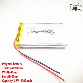 Добра качествена литровата енергийна батерия 3,7 В, 4000 ма 104080 Полимерна литиево-йонна / литиево-йонна батерия за таблети, GPS, mp3, mp4 2
