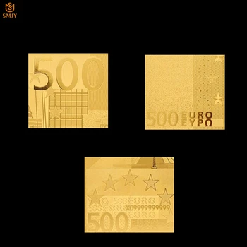 Реплика на Валута Сувенир Подарък Европа е 500 Евро Златна Фолио Банкноти банкноти Чисто 24-каратово Злато на Стойност Колекция 2