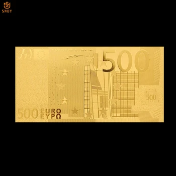 Реплика на Валута Сувенир Подарък Европа е 500 Евро Златна Фолио Банкноти банкноти Чисто 24-каратово Злато на Стойност Колекция 3